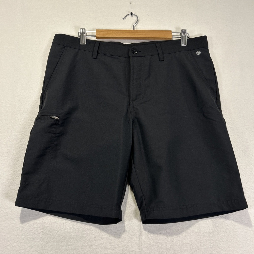 Adidas Golf Shorts Mens 34 Black Cargo Flat Front Performance Activewear HR7986
